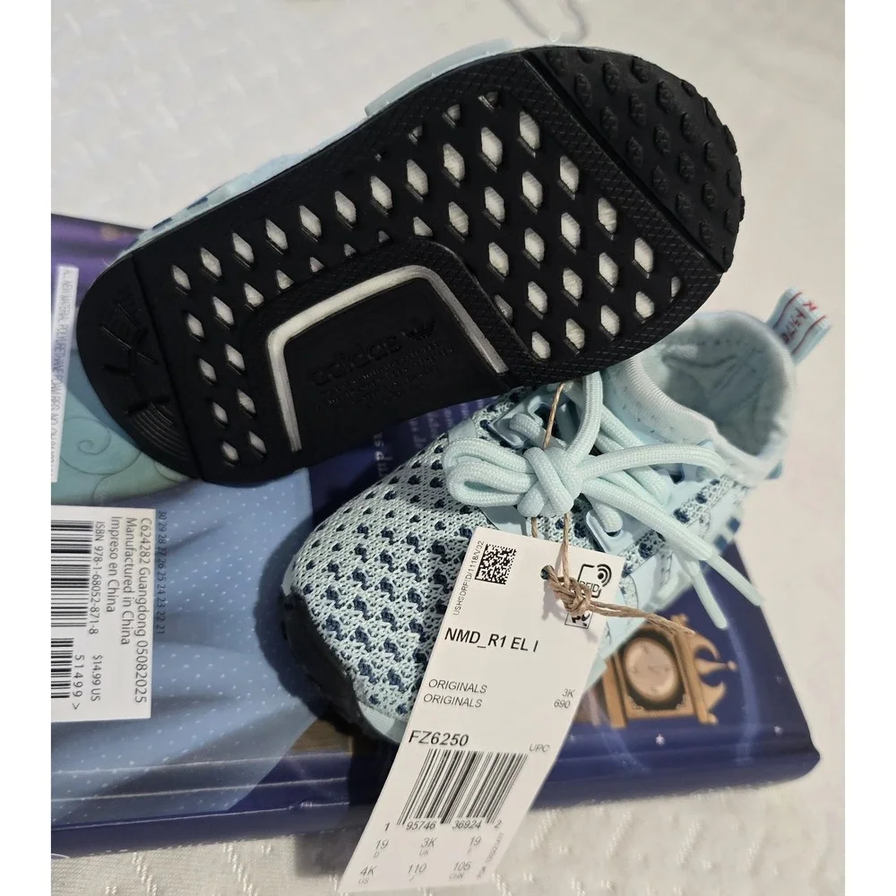Adidas Originals Infant Running Shoes In An 'Almost Blue' Colorway. Size 4K NWT